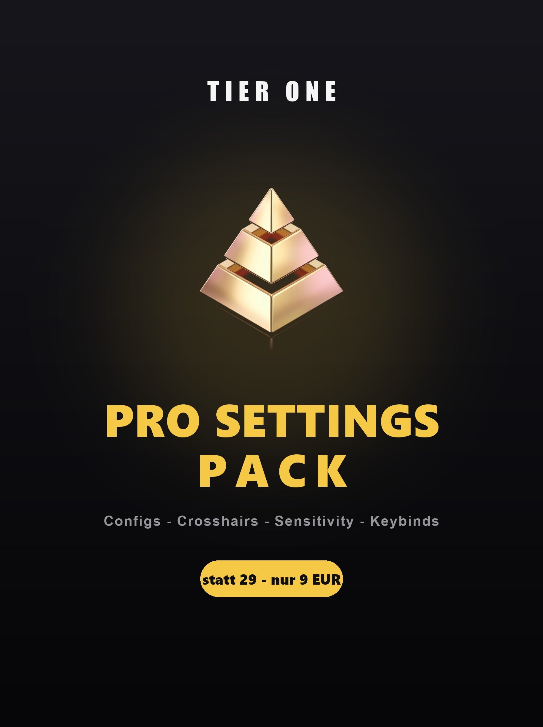 TIER ONE Pro Settings Pack - Configs, Crosshairs, Sensitivity, Keybinds